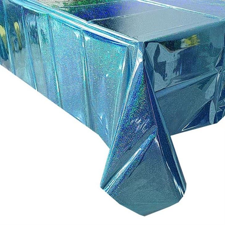 Disposable Plastic Tablecloth Rainbow Film Laser Tablecloth